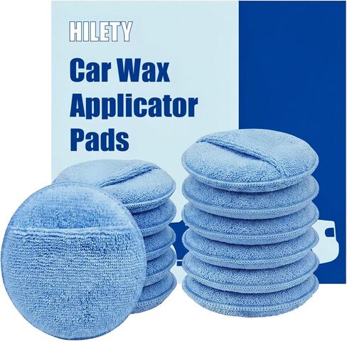 Car Wax Buffing Pads, 6PK Microfiber Wax Applicator Pads, Versatile Sponge Pads for Polishing and Cleaning, No Scratches Detailing Supplies for Car, 5-Inch in Kuwait
