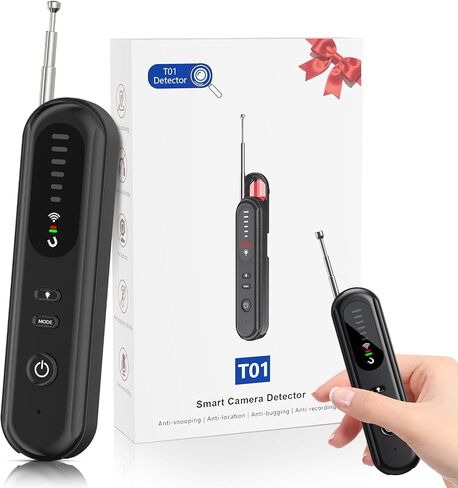 Hidden-camera-detectors-gps tracker detector-Upgraded-bug detector & camera finder-anti-spy camera finder-mini RF signal scanner-portable spy device detector for travel, office/hotel/car/home-black in Kuwait
