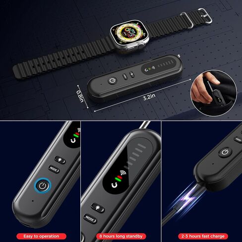 Hidden-camera-detectors-gps tracker detector-Upgraded-bug detector & camera finder-anti-spy camera finder-mini RF signal scanner-portable spy device detector for travel, office/hotel/car/home-black in Kuwait