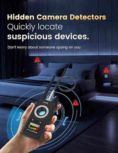 TyBox Hidden Camera Detector 3-in-1 RF Signal & GPS Scanner | Anti Spy Bug Finder for Hotel, Travel, Home & Office, up to 15m Detection Range in Kuwait