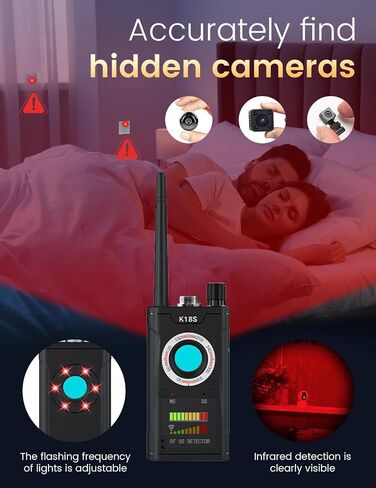 TyBox Hidden Camera Detector 3-in-1 RF Signal & GPS Scanner | Anti Spy Bug Finder for Hotel, Travel, Home & Office, up to 15m Detection Range in Kuwait