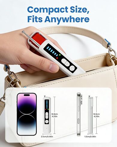 Hidden Camera Detectors, Anti-Spy Camera Finder,Rechargeable GPS Tracker&Bug Detector, Anti-Theft Alarm, 6 Adjustable Sensitivity, 4 Working Modes, Privacy Protector for Hotels, Travel, Home & Office in Kuwait