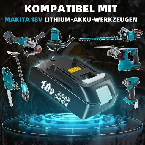 2-Pack 3.0 Ah BL1815 Battery Replacement for Makita 18V Battery Lithium ion Compatible with BL1815N BL1820 BL1830 BL1840 BL1840B BL1850 BL1850B BL1860 Cordless Tools in Saudi Arabia