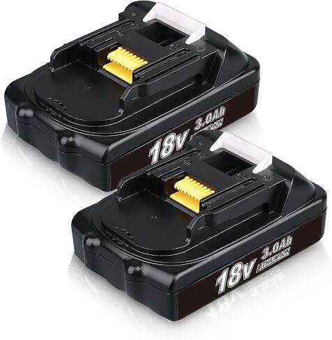 2-Pack 3.0Ah BL1815 Battery Replacement for Makita 18V Lithium ion Battery Compatible with BL1815 BL1820 BL1830 BL1840 BL1850 Battery for 18V Cordless Power Tools in Kuwait