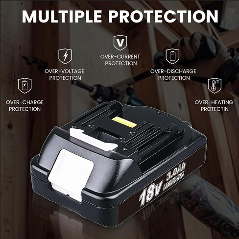 2-Pack 3.0Ah BL1815 Battery Replacement for Makita 18V Lithium ion Battery Compatible with BL1815 BL1820 BL1830 BL1840 BL1850 Battery for 18V Cordless Power Tools in Kuwait