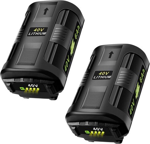 40V 6Ah Lithium Battery: Replacement for Ryobi 40 V Battery OP40401 OP40602 OP4026 OP40501 OP40261 Compatible with Ryobi 40 Volt Lawn Mower 6.0 Ah 2 Pack in Saudi Arabia