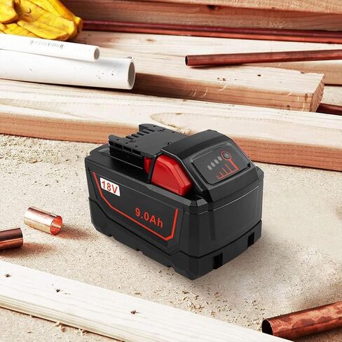 2 Pack 9.0Ah 18V Replacement for Milwaukee M-18 Battery Compatible with 48-11-1850 48-11-1860 48-11-1845 48-11-1828 Cordless Power Tools Battery in Kuwait