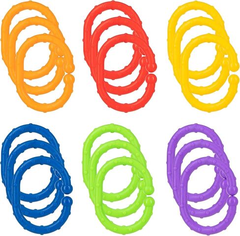 Nuby Linkables Car Seat Toy and Baby Stroller Accessories - 18 Count in Kuwait