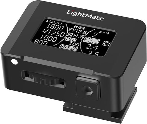 LightMate Lite 2R Light Meter, 30°FOV High Precision Ambient Light Digital Exposure Meter, 0.96in Large OLED Screen, Ultra-Compact 1.24oz, Rechargeable 20H Battery Life, for Film Leica Cameras, Black in Kuwait