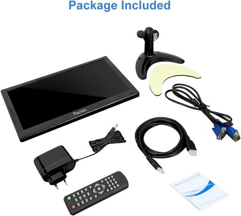 Prechen 11.6 Inch Security Monitor,Small Surveillance Monitor HDMI VGA AV BNC USB BNC Input,1366x768 Computer Display with Speakers for CCTV DVR Office and Home Security Camera System Surveillance in Kuwait