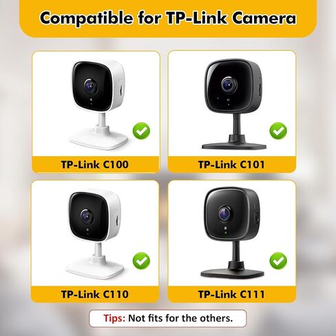 2 Pack Adhesive Wall Mount Bracket Stand Fits for Tapo Indoor Security Camera C100,C110,No Drilling Easy Installation Window Mount Camera Holder fits for TP Link Cam in Kuwait
