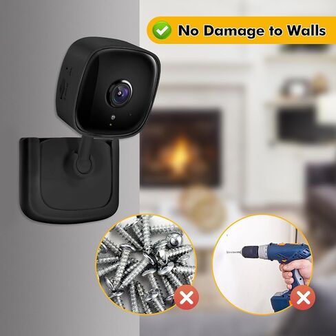 2 Pack Adhesive Wall Mount Bracket Stand Fits for Tapo Indoor Security Camera C100,C110,No Drilling Easy Installation Window Mount Camera Holder fits for TP Link Cam in Kuwait