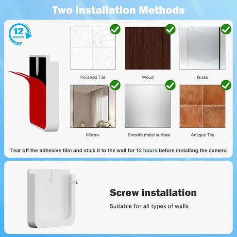 3 Pack Adhesive Wall Mount Bracket Stand for Tapo C100, C110 Camera - Strong VHB Stick On,No Drilling Camera Mount for TP Link Camera,Two Ways Installation in Kuwait