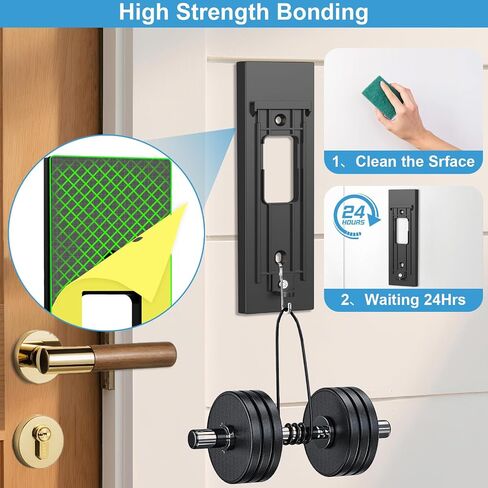 2026 Upgraded No Drill Doorbell Mount for Ring Battery Doorbell(Newest Model), Heavy-Duty Adhesive Wall Mount, Easy to Install, Door Mounting Holder Bracket Accessories for Home Rentals Room in Kuwait