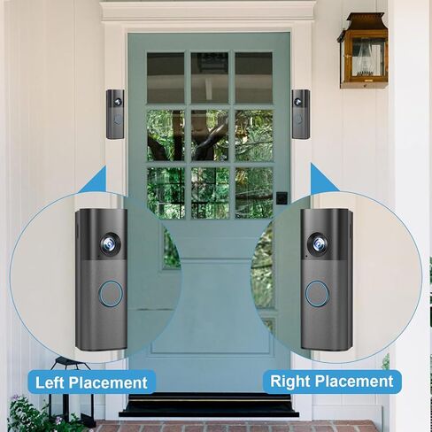 2026 Upgraded No Drill Doorbell Mount for Ring Battery Doorbell(Newest Model), Heavy-Duty Adhesive Wall Mount, Easy to Install, Door Mounting Holder Bracket Accessories for Home Rentals Room in Kuwait