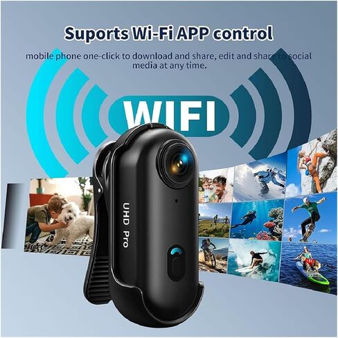 4K Magnetic Wireless POV Body Camera Ultra Portable Magsafe Vlogging Recorder for Sports YouTube Shooting in Kuwait