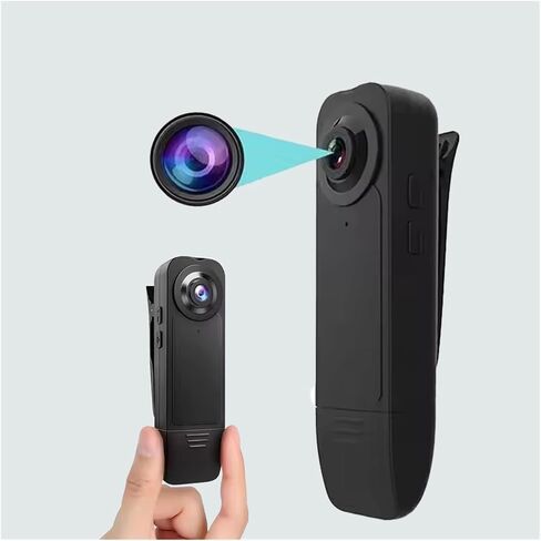 1080P Clip On Mini Body Camera Motion Detection Auto Record IR Night Vision 6 Hours Battery Support 64GB Storage Pocket Recorder in Kuwait