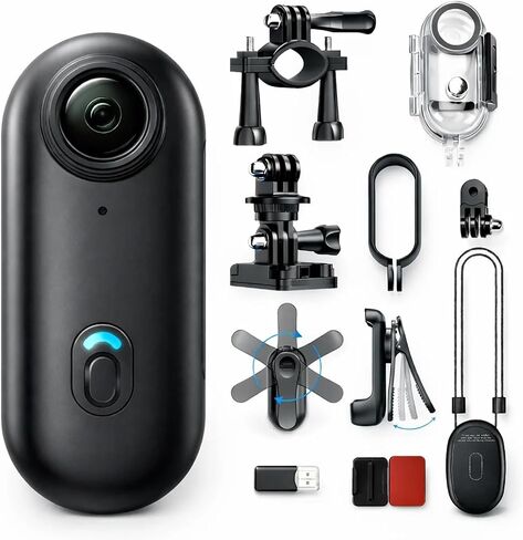 4K Sports Camera with EIS Stabilization WiFi Waterproof Underwater Bodycam for Fishing Bicycle Vlog Recording in Kuwait