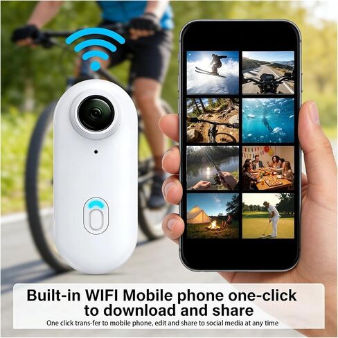 4K EIS Anti-Shake Waterproof Pocket POV Action Camera WiFi Sports Video Recorder for Motorcycle Bike Outdoor Vlog Adventure in Kuwait