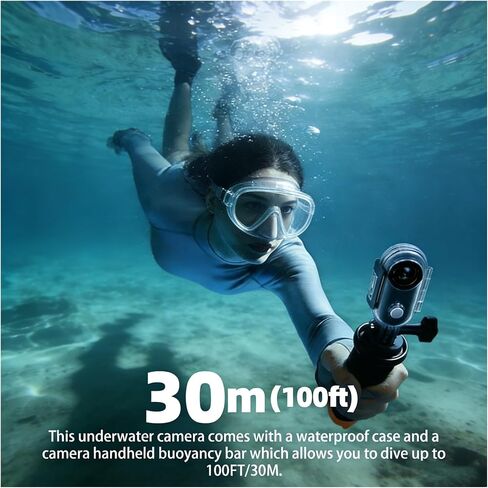 4K Sports Camera with EIS Stabilization WiFi Waterproof Underwater Bodycam for Fishing Bicycle Vlog Recording in Kuwait