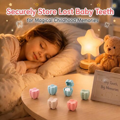 gisgfim 150 Pcs Colorful Tooth Boxes Bulk Lost Teeth Savers Organizer for Kids Keepsake Plastic Baby Milk Teeth Storage Box Tooth Fairy Holder Case for Child Classroom School Dentist Office Party in Saudi Arabia