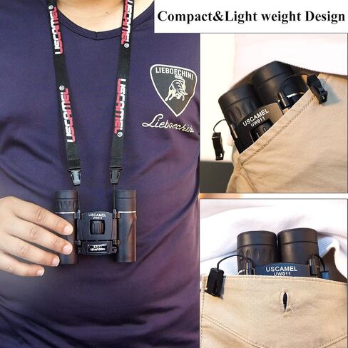 USCAMEL Compact Binoculars for Adults 8x21: Small Binoculars for Travel | FMC optics, BAK4 prism, easy focus and lightweight design for bird watching, cruises, concerts, hiking and gifts in Kuwait