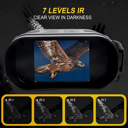 Night Vision Goggles 4K Night Vision Binoculars Adults, Gifts for Men Him Husband Dad 2000mAh Fast Charging Battery,2.8'' HD Screen,2700FT Viewing Range for Camping Hunting & Security in Kuwait