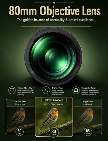 20-60x80 HD Spotting Scope with Dual Focusing Phone Adapter & Tripod | BAK4,FMC,Shockproof Waterproof Fogproof for Bird Watching Hiking Safari in Kuwait