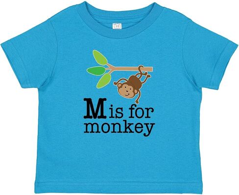 inktastic M is for Monkey Alphabet Quote Baby T-Shirt in Kuwait