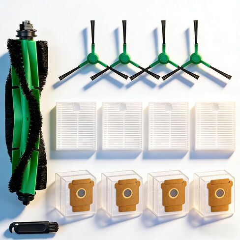Replacement Parts Kit for iRobot Roomba Combo Essential Vac 2 Q0520 | Includes 1 Main Roller Brush, 4 HEPA Filters, 4 Side Brushes, 4 Dust Bags & Cleaning Tool in Kuwait