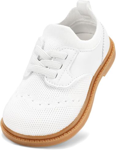 STQ KIDS Toddler Boys Dress Shoes Wide Toe Box Breathable Oxfords Sneakers | Slip on, Lightweight, Flexible, Non-Slip, Comfortable, Wedding, Church, School Uniform shoe in Saudi Arabia