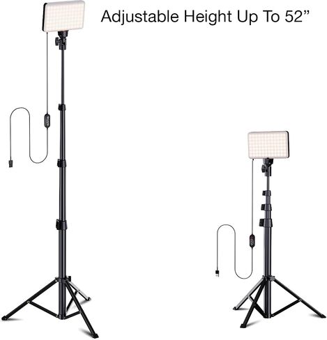 Fugetek 52" RGB LED Photography Video Light, 77 RGB Beads, All Aluminum Tripod, Unique Light Modes, Inline Contoller, USB Powered, Portable, Adjustable, 14 Colors, Game Streams, YouTube in Kuwait