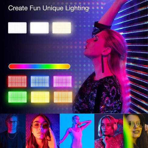 Fugetek 52" RGB LED Photography Video Light, 77 RGB Beads, All Aluminum Tripod, Unique Light Modes, Inline Contoller, USB Powered, Portable, Adjustable, 14 Colors, Game Streams, YouTube in Kuwait