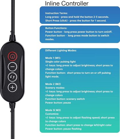 Fugetek 52" RGB LED Photography Video Light, 77 RGB Beads, All Aluminum Tripod, Unique Light Modes, Inline Contoller, USB Powered, Portable, Adjustable, 14 Colors, Game Streams, YouTube in Kuwait