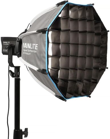 Nanlite FC-120C RGB COB LED Video Light + 40cm Octagonal Softbox Bundle, 145W 2700K-7500K CCT Bowens Mount Photography Light with App Control & Quick-Open Softbox for Forza/FC/FS Series, Video Recordi in Kuwait