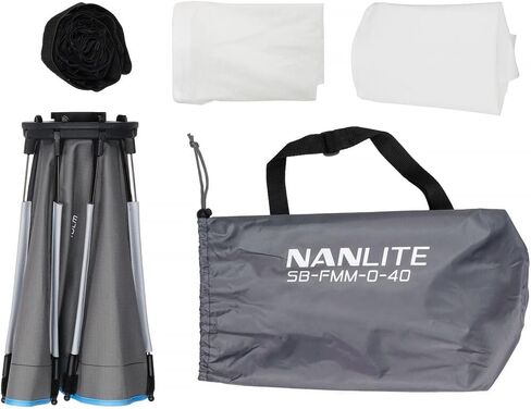 Nanlite FC-120C RGB COB LED Video Light + 40cm Octagonal Softbox Bundle, 145W 2700K-7500K CCT Bowens Mount Photography Light with App Control & Quick-Open Softbox for Forza/FC/FS Series, Video Recordi in Kuwait