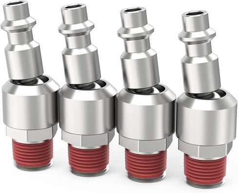 ChillWaves Industrial Swivel Air Plug, 1/4" NPT Male Thread Plugs, Air Hose Fittings(8-PACK) in Kuwait