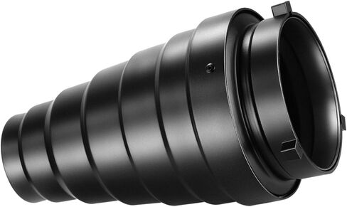 Neewer Medium Aluminium Alloy Conical Snoot Kit with Honeycomb Grid and 5 Pieces Color Gel Filters for Bowens Mount Studio Strobe Monolight Photography Flash Light in Kuwait