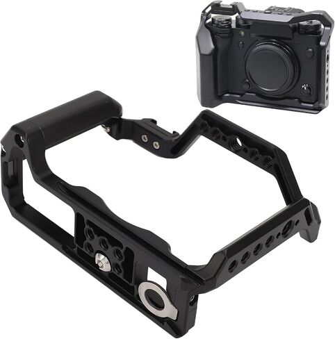 Handheld Camera Rig for X-T5, Lightweight Aluminum Video with /4" 3/8" Threads and Cold Shoe Mounts, Versatile Stabilizer Accessory fit Vlogging Filming in Kuwait
