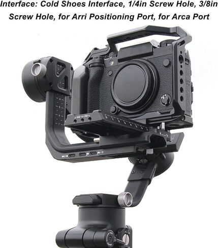Handheld Camera Rig for X-T5, Lightweight Aluminum Video with /4" 3/8" Threads and Cold Shoe Mounts, Versatile Stabilizer Accessory fit Vlogging Filming in Kuwait