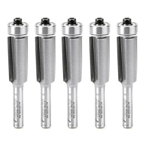 Amana Tool 47105-5 5-Pack Carbide Tipped Dynabit Laminate Flush Trim 1/2 D x 1 Inch CH x 1/4 SHK w/ Lower Ball Bearing Router Bits in Kuwait