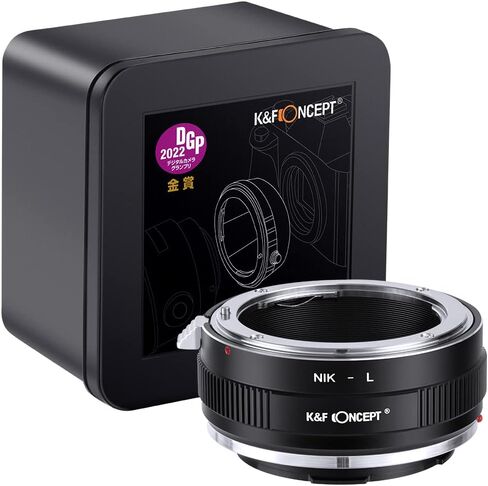 K&F Concept Lens Mount Adapter NIK-L Manual Focus Compatible with Nikon F Lens to L Mount Camera Body in Kuwait