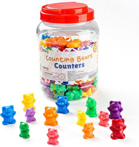 Bmag Counting Bears with Matching Sorting Cups, Preschool Learning Toys Color Recognition and Math Learning Games, STEM Educational Toy Gift for Kids Age 3 4 5 Year Old Boys Girls in Kuwait
