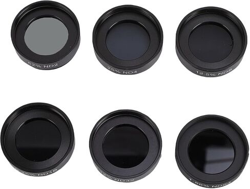 Tbest Professional Telescope Neutral Density Moon Filter Kit 6 Pcs 1.25 Inch ND2 ND4 ND8 ND16 ND32 ND64 Eyepiece Filter Set with Aluminum Alloy Case for Astronomers in Kuwait