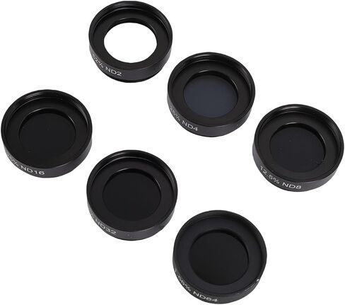 Tbest Professional Telescope Neutral Density Moon Filter Kit 6 Pcs 1.25 Inch ND2 ND4 ND8 ND16 ND32 ND64 Eyepiece Filter Set with Aluminum Alloy Case for Astronomers in Kuwait
