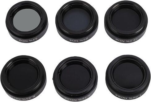 Tbest Professional Telescope Neutral Density Moon Filter Kit 6 Pcs 1.25 Inch ND2 ND4 ND8 ND16 ND32 ND64 Eyepiece Filter Set with Aluminum Alloy Case for Astronomers in Kuwait