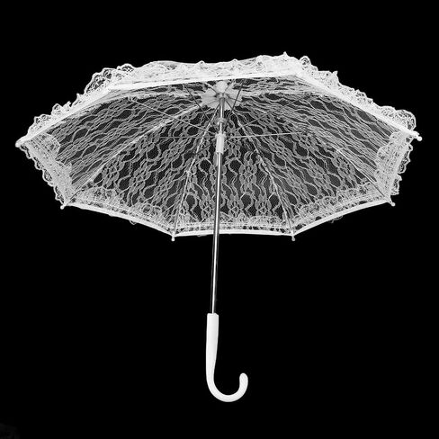 Lace Umbrella White Bridal Wedding Embroidery Umbrella for Dance and Stage Performance Decoration in Kuwait