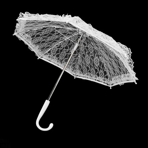 Lace Umbrella White Bridal Wedding Embroidery Umbrella for Dance and Stage Performance Decoration in Kuwait