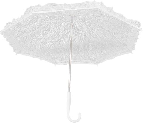 Lace Umbrella White Bridal Wedding Embroidery Umbrella for Dance and Stage Performance Decoration in Kuwait