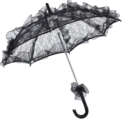 Elegant Lace Bride Wedding Umbrella Lace Parasol Wedding Photography Prop with Aluminum Alloy Handle for Party Decor Bridal Shower Photo in Kuwait
